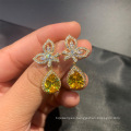 Shangjie oem joyas moda pendientes coreanos delicados pendientes de agua con aguja de plata de plata pendientes de mariposa para mujeres